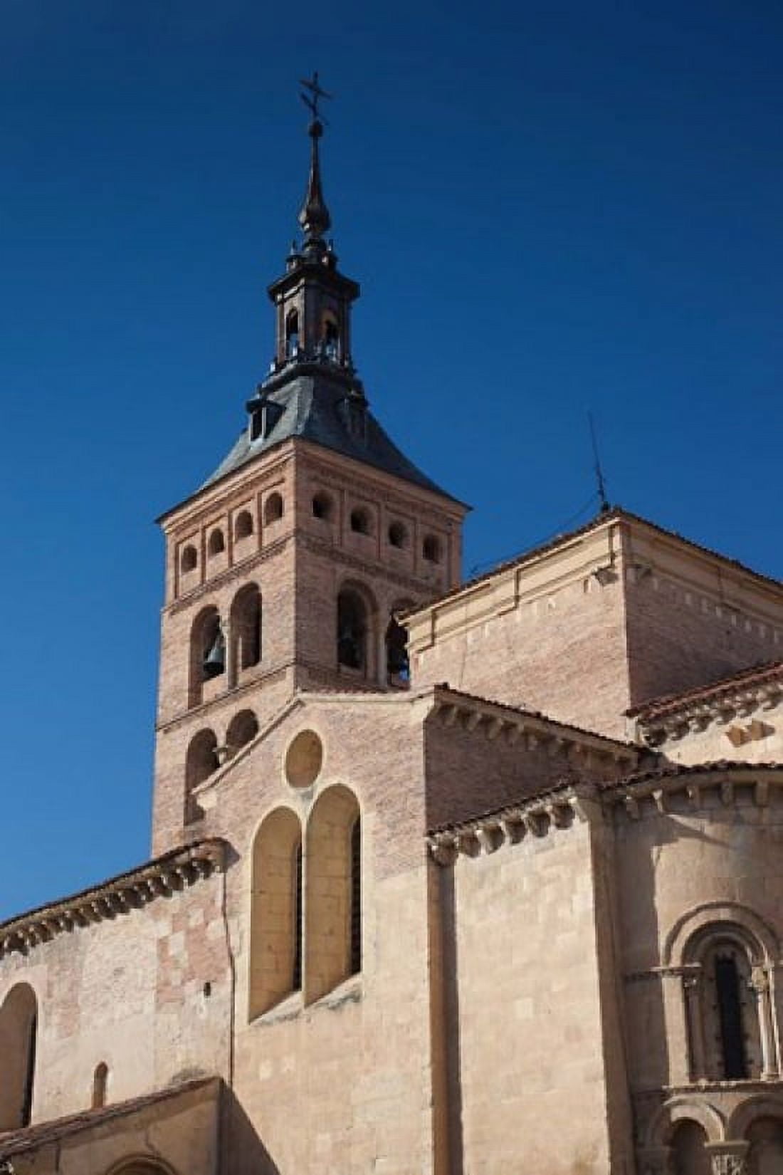 Plaza San Martin and San Martin Church Segovia Spain Canvas Art - Walter Bibikow DanitaDelimont (25 x 37)