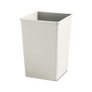 Plaza Waste Container Rigid Liner Square, Plastic, 35 gal, Beige