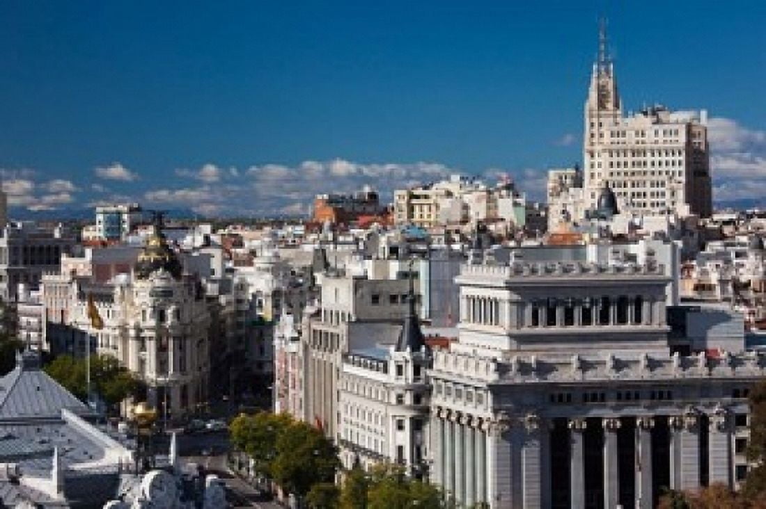 Plaza de la Cibeles Madrid Spain Canvas Art - Walter Bibikow DanitaDelimont (19 x 12)