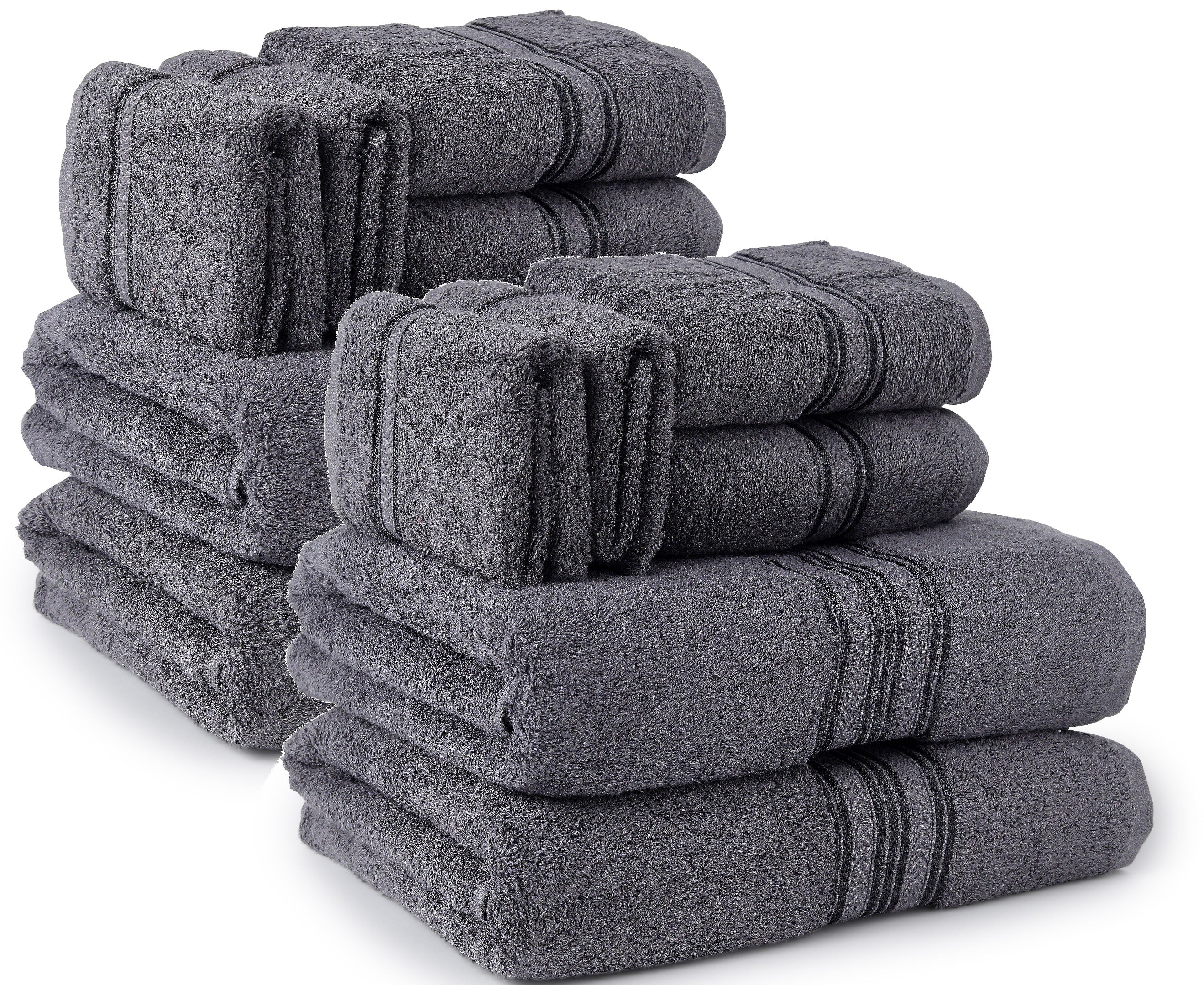 Plazatex 12 Piece Premium Cotton Towel Set, Ultra Soft, Includes 4 Bath ...