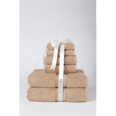 Plazatex All Season Towel Set Made With High Quality Fabric for Maximum Comfort 6 Piece Taupe