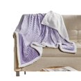 thumbnail image 1 of Plazatex Corduroy Sherpa All Season Decorative Throw Blanket 50" x 60" Lilac, 1 of 6