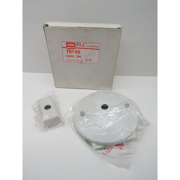 Plc Lighting Tr148 Track Light Suspension Rod Hanger Holder Canopy, White