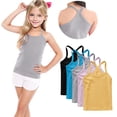 thumbnail image 1 of Plcasen 5 Pieces Girls Dance Tank Tops Racerback Camisole Undershirts Spaghetti Strap Camis Clothes, 1 of 7