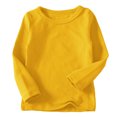 thumbnail image 1 of Plcasen Boys Girls Long Sleeve T-Shirts Kids Soft Cotton Basic Layering Tee Tops Undershirts for 12M-14Yrs, 1 of 5