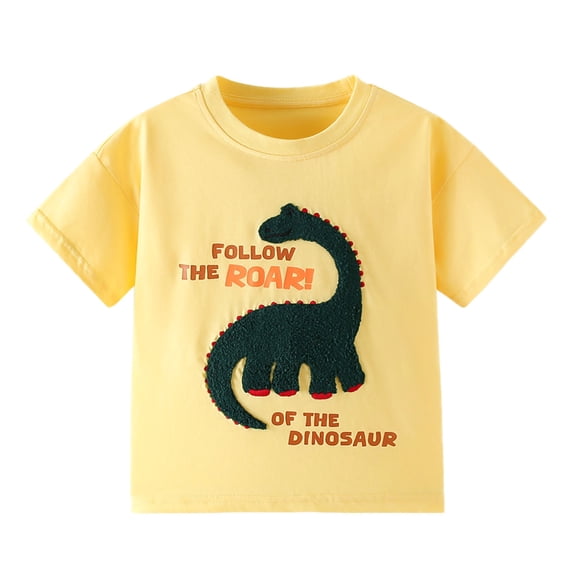 Plcasen Boys T-Shirts Kids Short Sleeve Crewneck Basic Tees Casual Tops 3-10 Years