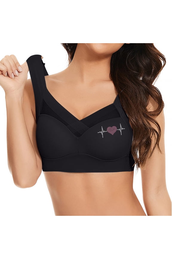 Crossover Bras for Women No Underwire Wireless Bralettes Seamless Supportive T Shirt Everyday Bras