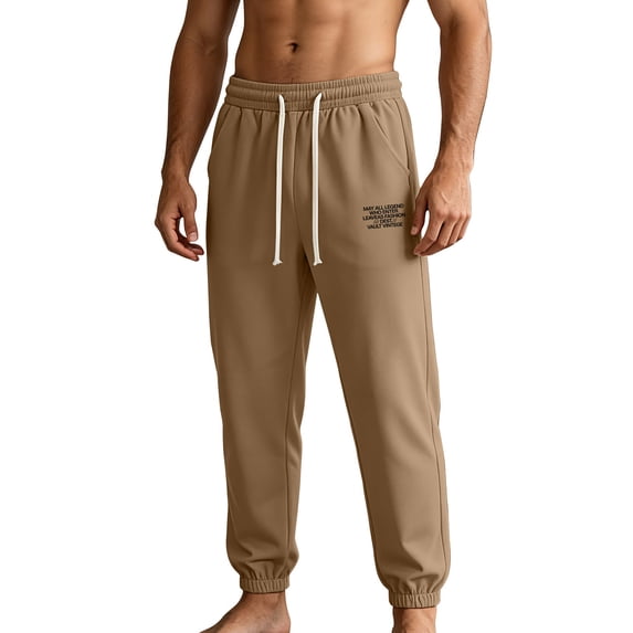 Plcasen Men's Sweatpants, Drawstring Waist Running Fitness Jogging Pants