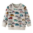 thumbnail image 1 of Plcasen Toddler Boys Sweatshirts Long Sleeve Tractor Shirt Dinosaur Pullover Digger Monster Truck Top Tee Kids 2-7 Years, 1 of 5