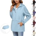 thumbnail image 1 of Plcasen Women's Lightweight Hooded Raincoat Waterproof Packable Active Outdoor Rain Jacket, 1 of 7