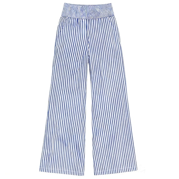 Plcasen Women's Striped Pants Spring Summer 2026 Comfy Pants High Waist Wide Leg Lounge Pants