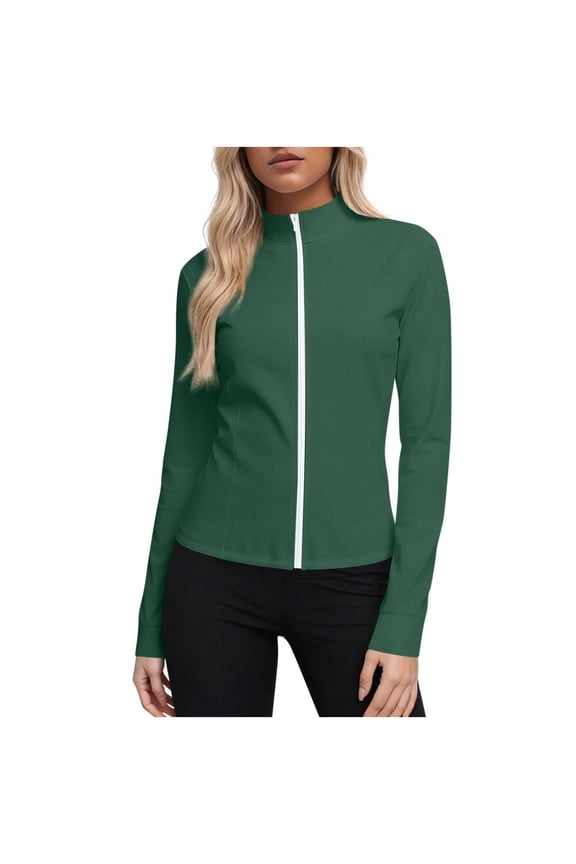 Women's UPF 50+ Lightweight Athletic Jacket Sun Protection Full Zip Long Sleeve Shirts Hiking Outdoor