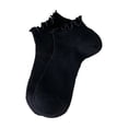 thumbnail image 1 of Plcasen Womens Ankle Ruffle Socks Casual Cotton Frilly Breathable Cute Knit Lettuce Trim No Show Socks, 1 of 4