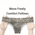 thumbnail image 1 of PLEAFUN 6 pack Seamless Thong for Women No Show High Waisted Thong Breathable Tangas Panties M-2XL, 1 of 3