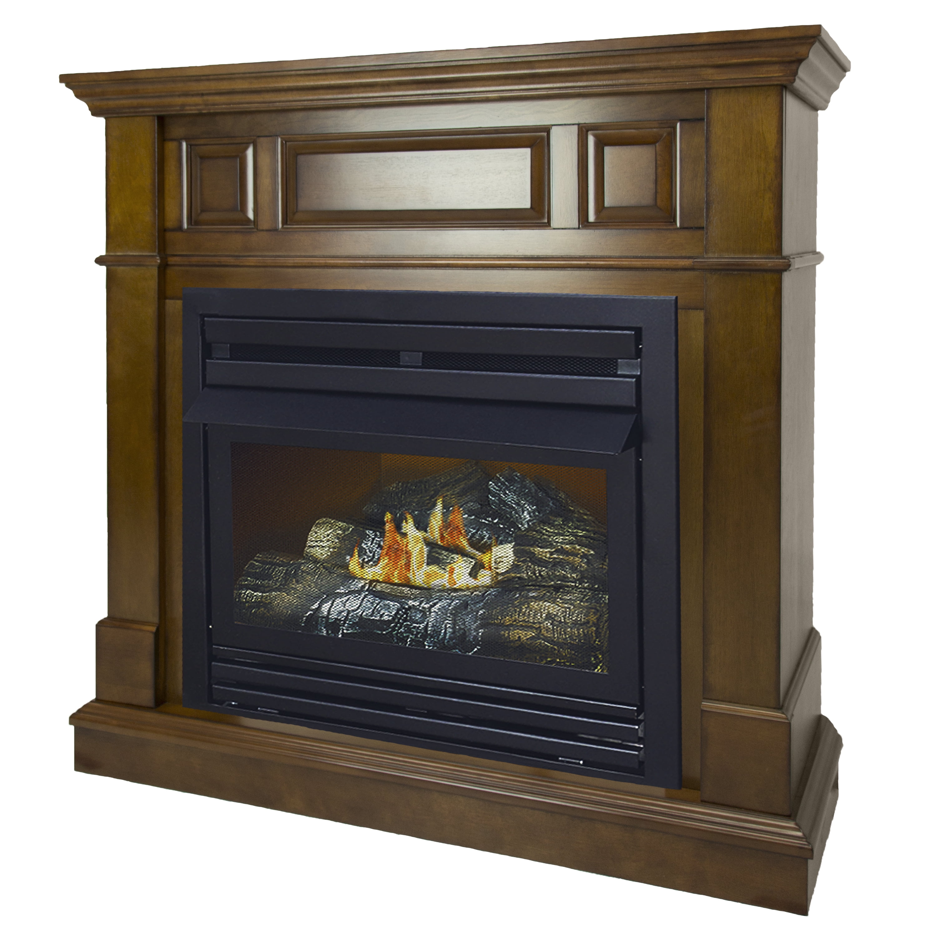 Pleasant Hearth 42 in. Natural Gas Intermediate Freestanding Heritage Vent  Free Fireplace 27,500 BTU - Walmart.com