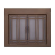 Pleasant Hearth Aerin Collection Fireplace Glass Door, Burnished Bronze, Small