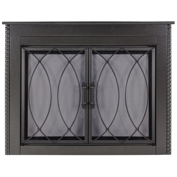 Pleasant Hearth Amhearst Collection Fireplace Glass Door, Medium