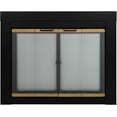 thumbnail image 1 of Pleasant Hearth Arrington Black with Gold Trim Fireplace Glass Firescreen Doors- Medium, 1 of 12