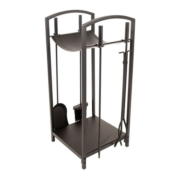Pleasant Hearth FA011TL Steel Fireplace Tools and Log Bin Walmart Business Supplies