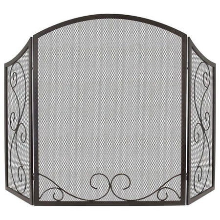 Pleasant Hearth FA995S Steel Iris Scroll Fireplace Screen