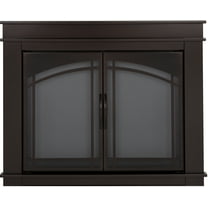 Pleasant Hearth Fenwick Glass Firescreen Oil Rubbed Bronze - Medium