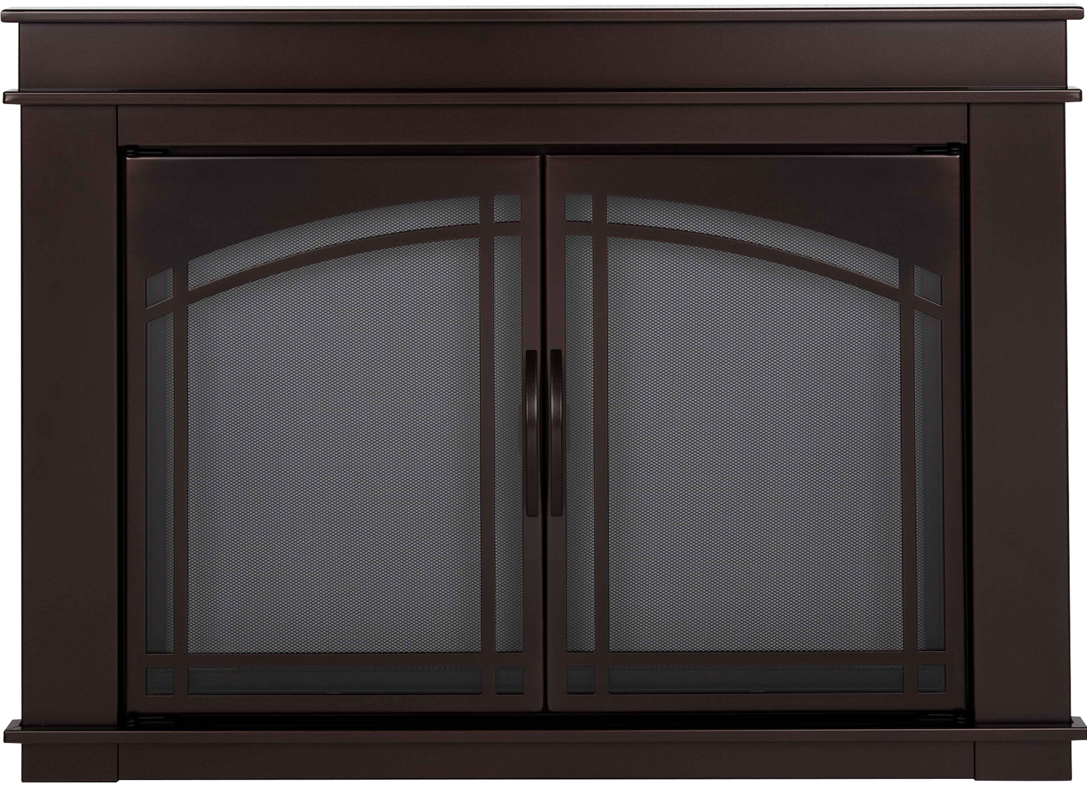 Pleasant Hearth Fenwick Glass Firescreen Oil Rubbed Bronze - Small