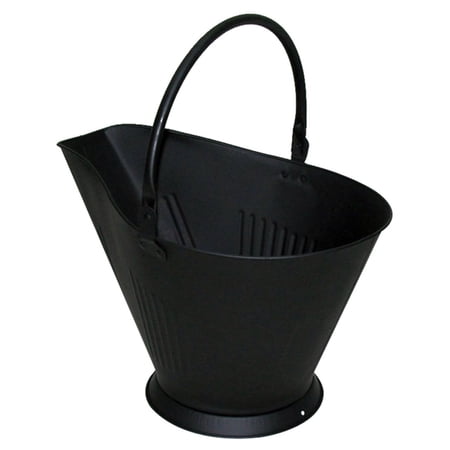 Pleasant Hearth 17.99" Transitional Metal Coal Hod in Black Finish