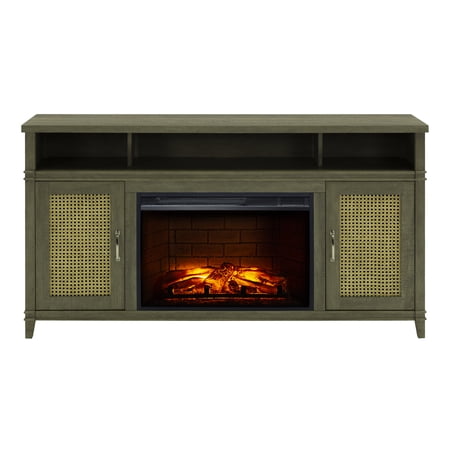 Pleasant Hearth Tahoe 60 in. Infrared Grey Finish with wicker doors