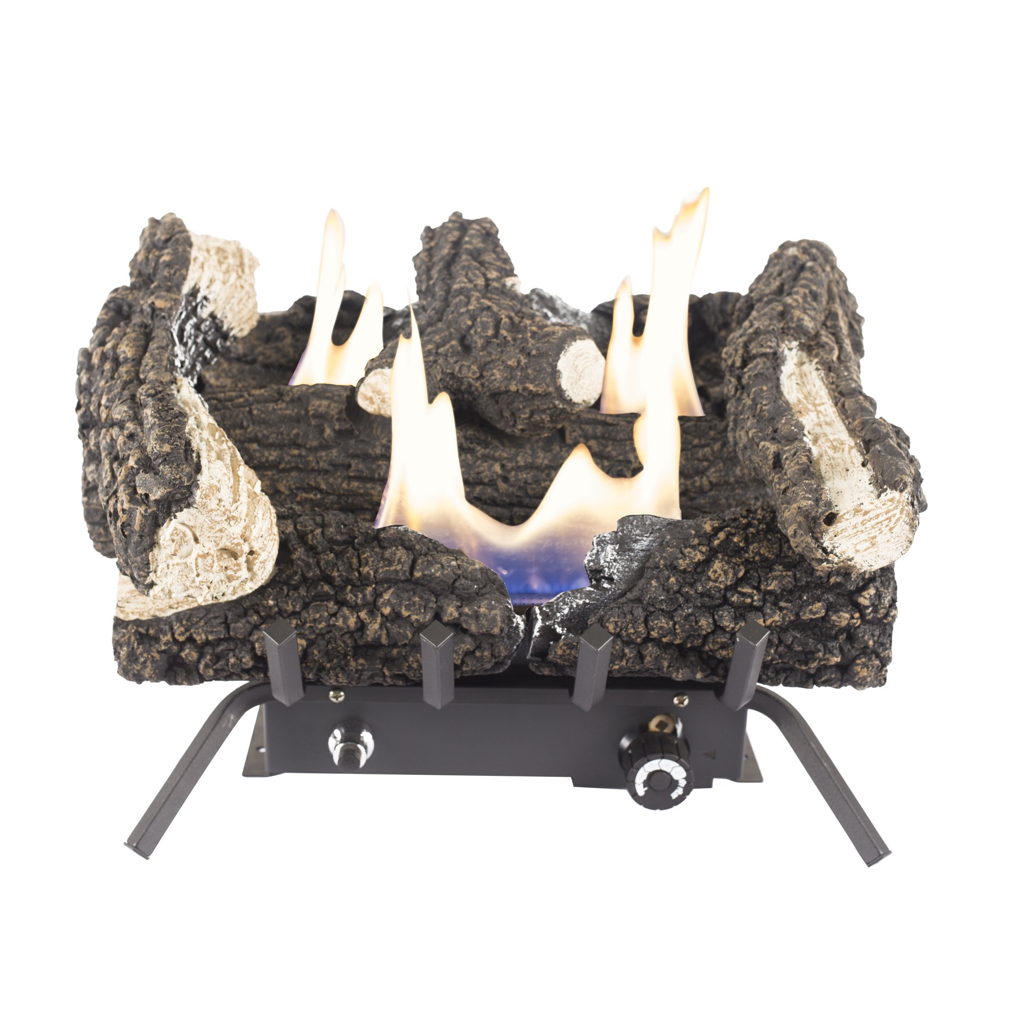 Pleasant Hearth Wildwood 18 Dual Fuel Vent Free Gas Log Set 30,000 BTU -  Walmart.com