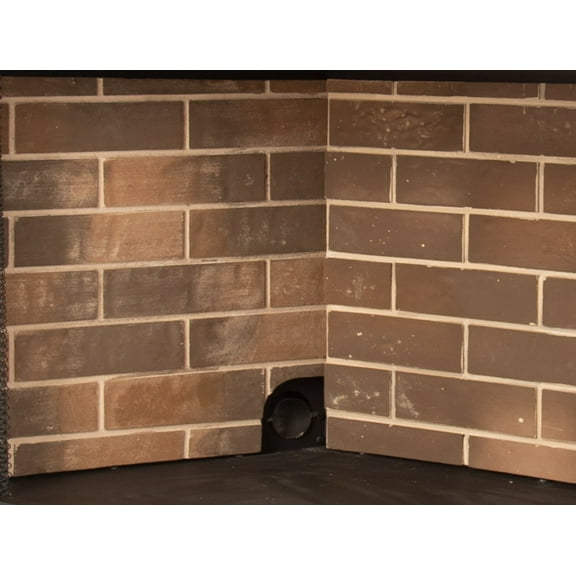 Pleasant Hearth ZRP320 Gas Fireplace Insert with 3-Piece Brick Panel Set