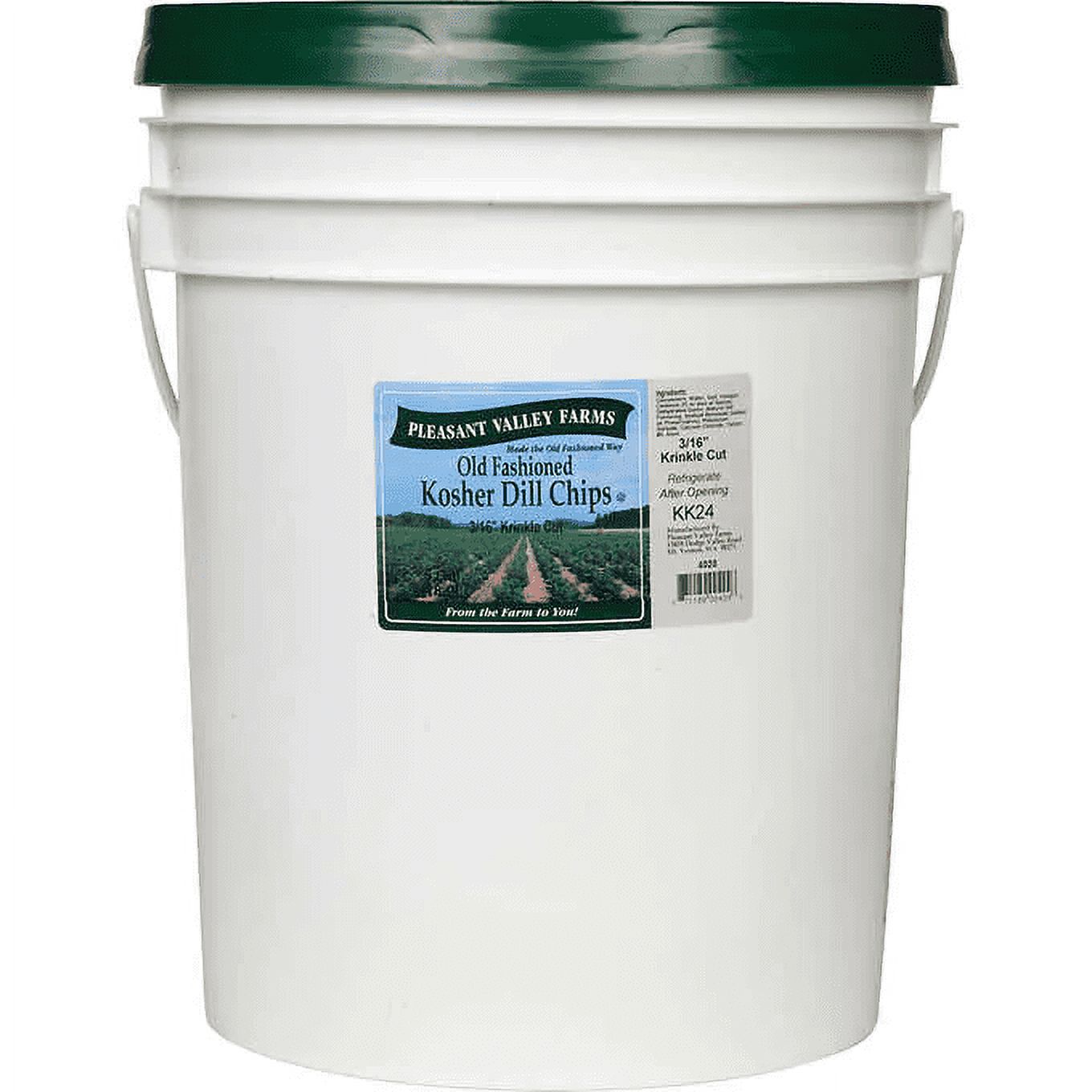 Pleasant Valley Farms Krinkle Cut Dill Pickle Chips 5 Gallon