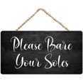 Please Bare Your Soles Wooden Hanging Sign, Home Porch Entryway Decor ...