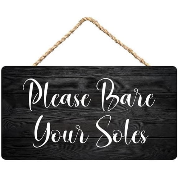 Please Bare Your Soles Wooden Hanging Sign, Home Porch Entryway Decor ...