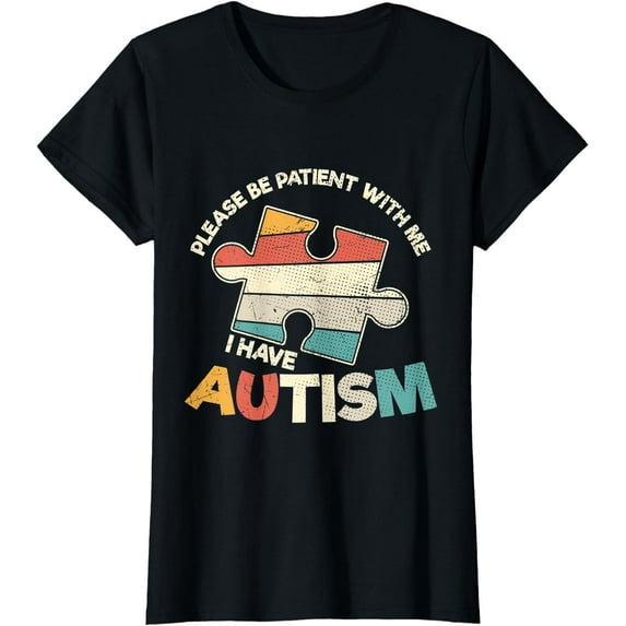 Please Be Patient With Me Kids Puzzle Piece Autism Awareness T-Shirt