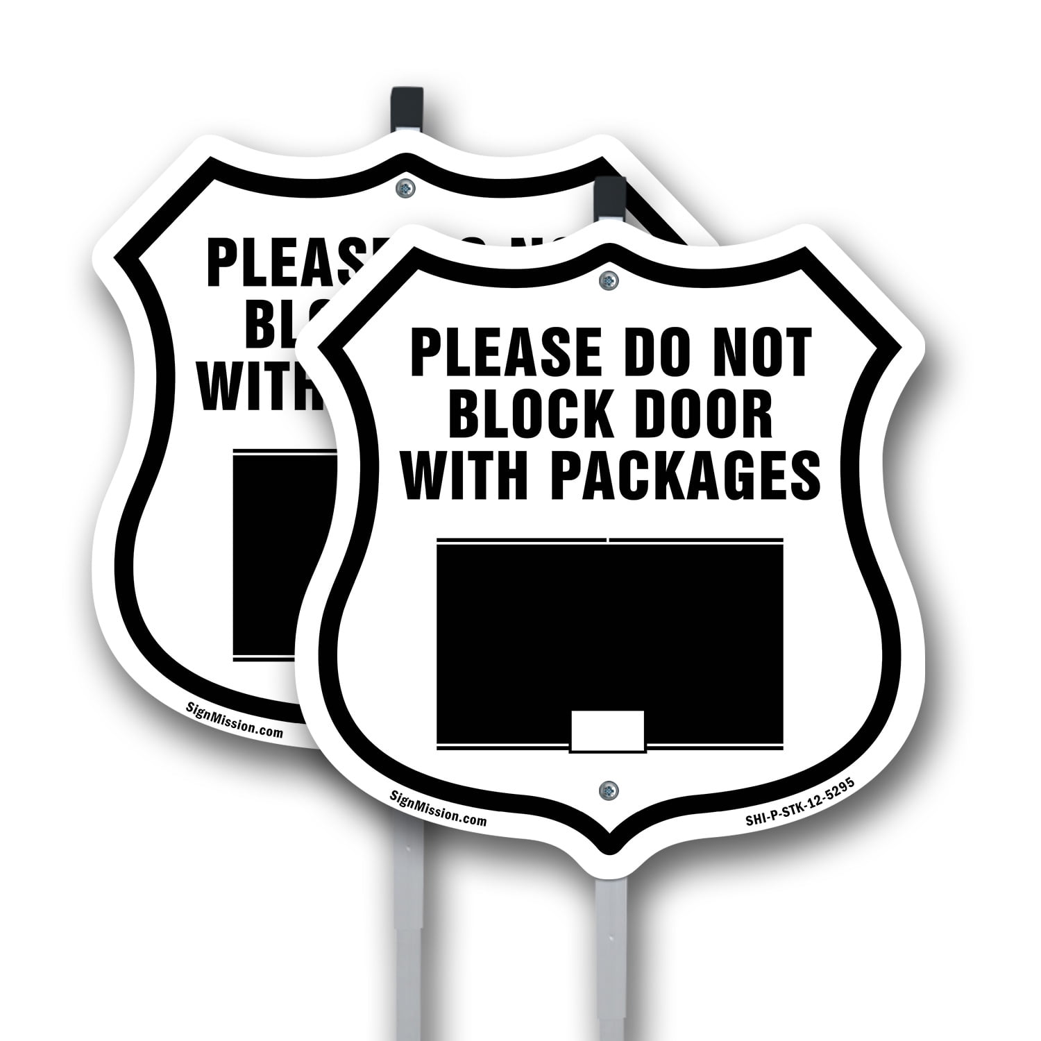 Please Do Not Block Door With Packages (2 Pack) 12 inch X 12 inch ...