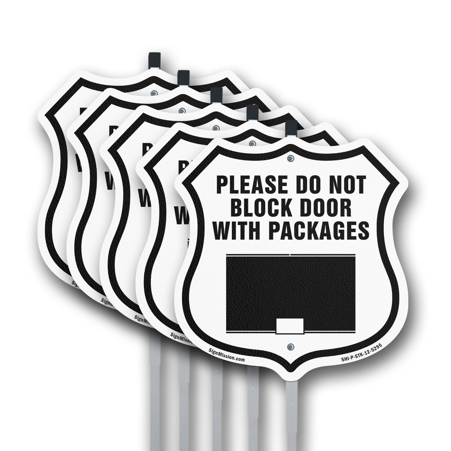 Please Do Not Block Door With Packages (5 Pack) 12 inch X 12 inch ...