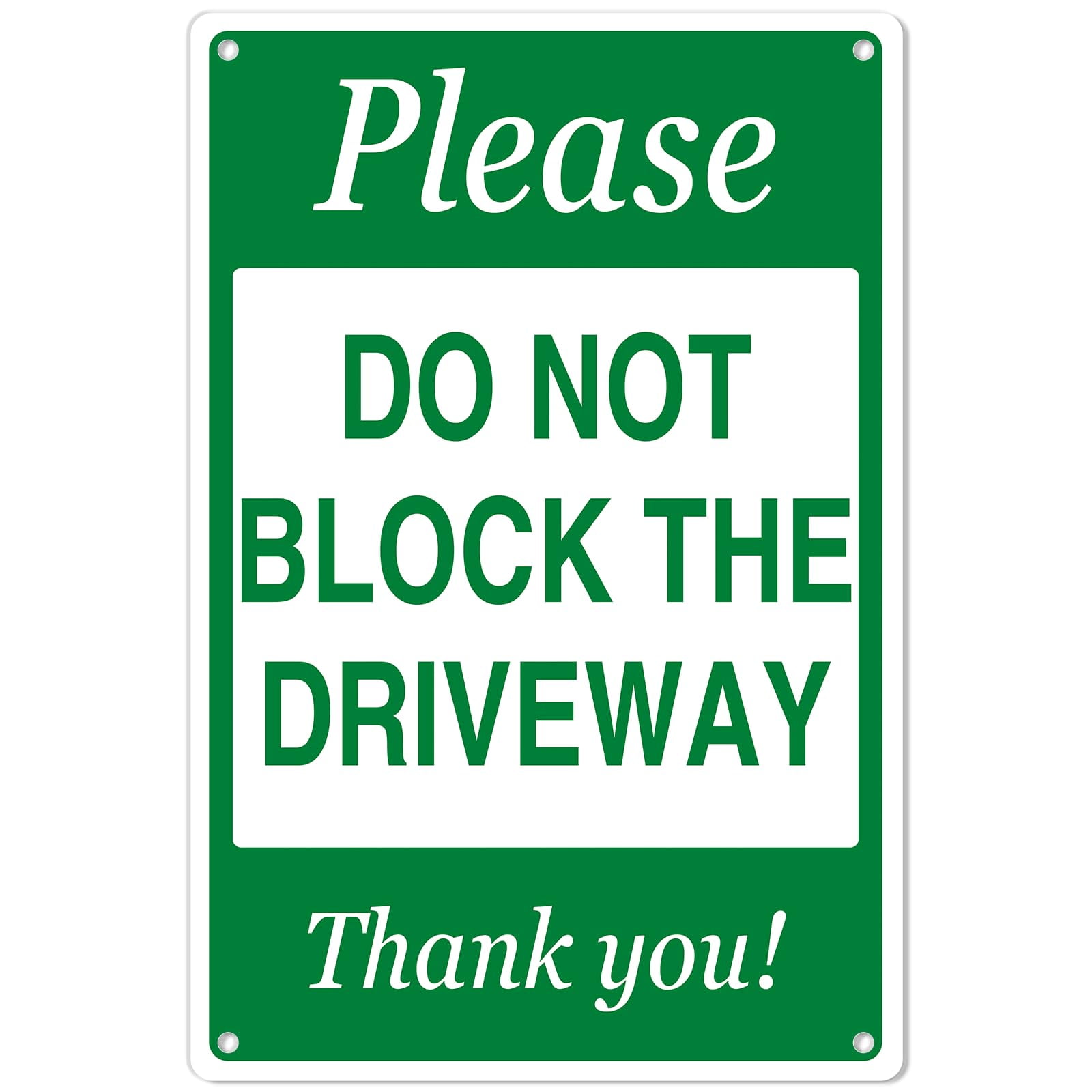 SmartSign 'Do Not Block Driveway' Reflective Aluminum Sign - 10" X 14", Engineer Grade 1 thumbnail image