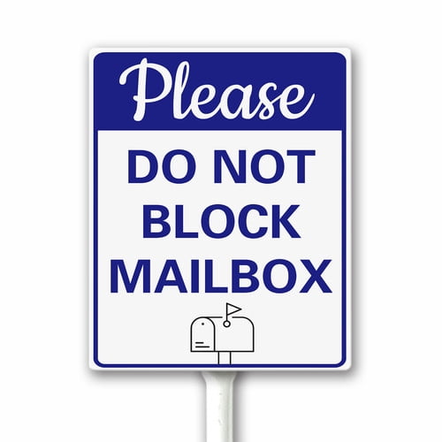 Do Not Block Mailbox Tow Away Zone Sign – 24x30 Inches, Aluminum, Fade Resistant, Made In USA