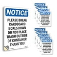 thumbnail image 1 of Please Break Cardboard Boxes Down OSHA Notice Vinyl Decal Label 5 Inch x 3.5 Inch - 10 Pack, 1 of 6