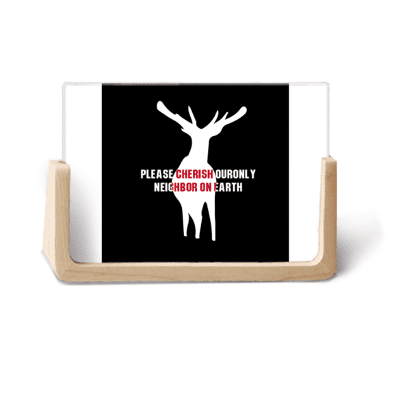 Please Cherish Our Only Neighbor On Earth Photo Wooden Photo Frame Tabletop Display