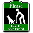 thumbnail image 1 of Please Clean Up After Your Pet BLACK Aluminum Composite Sign, 20"x24", 1 of 9