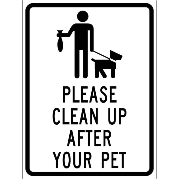 Please Clean Up After Your Pet Metal Sign Caution Danger Safety Security Warning Notice Signs Size: 12 x 16 inch