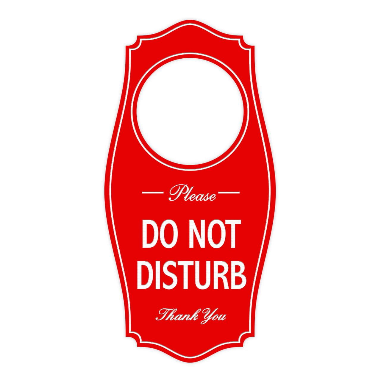 Please DO NOT DISTURB Door Hanger Red, 4" x 8" — free download