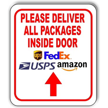 Package Delivery Sign, Delivery Instructions FedEx Amazon Ups USPS Sign ...