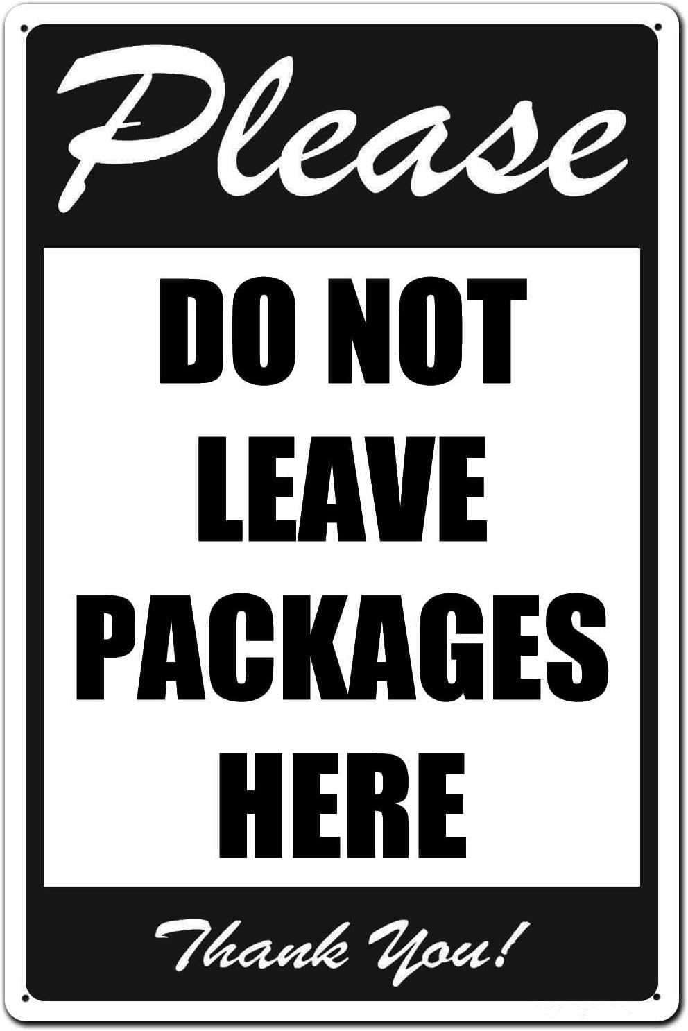 Cartello In Alluminio Eveokoki "Please Deliver All Packages To Back Door" – 20x30 Cm, Con Frecce E Scritta, Vintage Per Cortile E Aziende
