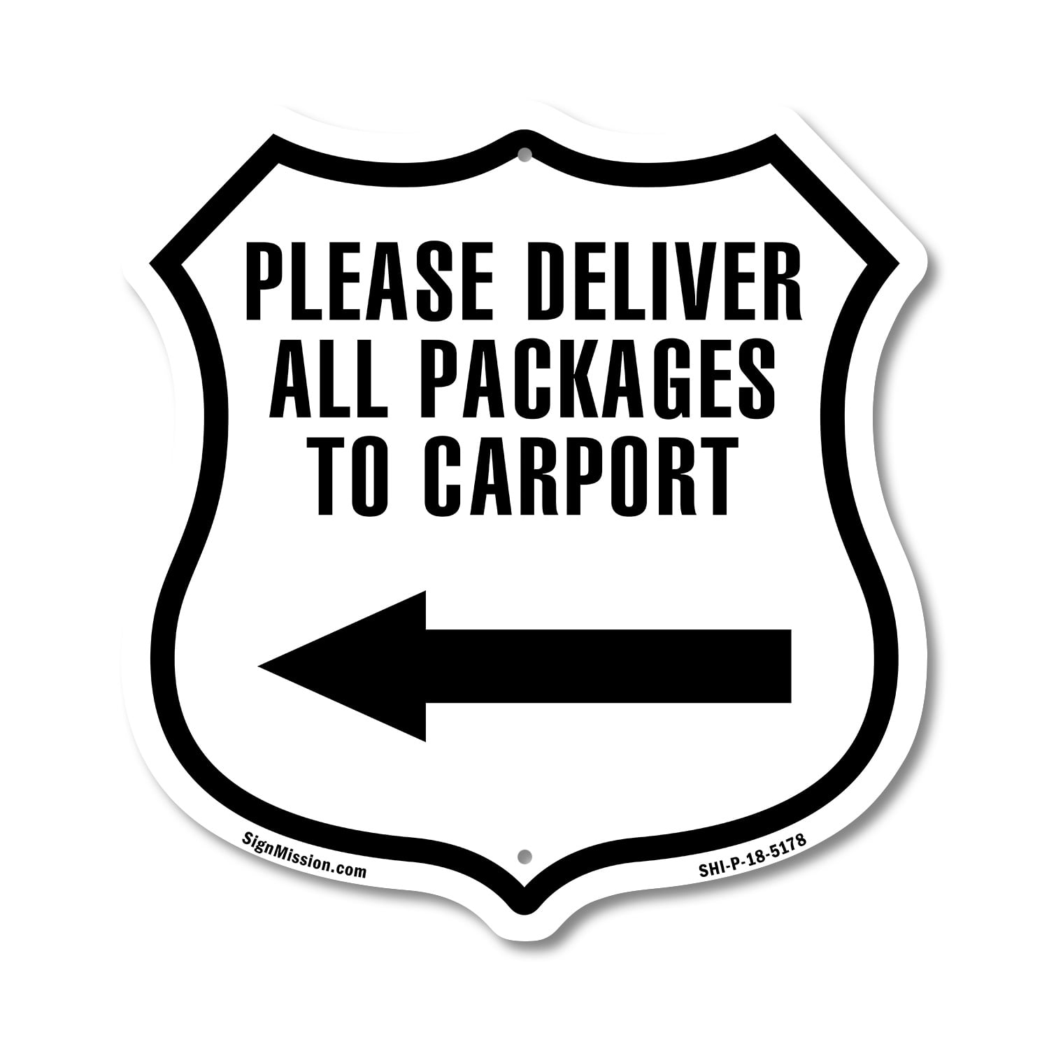 Please Deliver All Packages To Carport Right (2 Pack) 18 inch X 18 inch ...