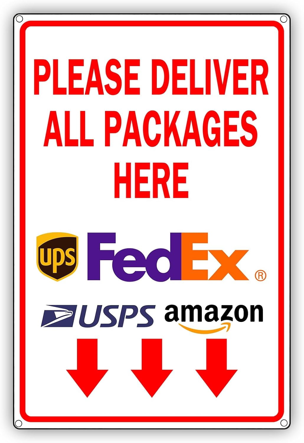 Please Deliver All Packages Here - Delivery Signs for Packages ...