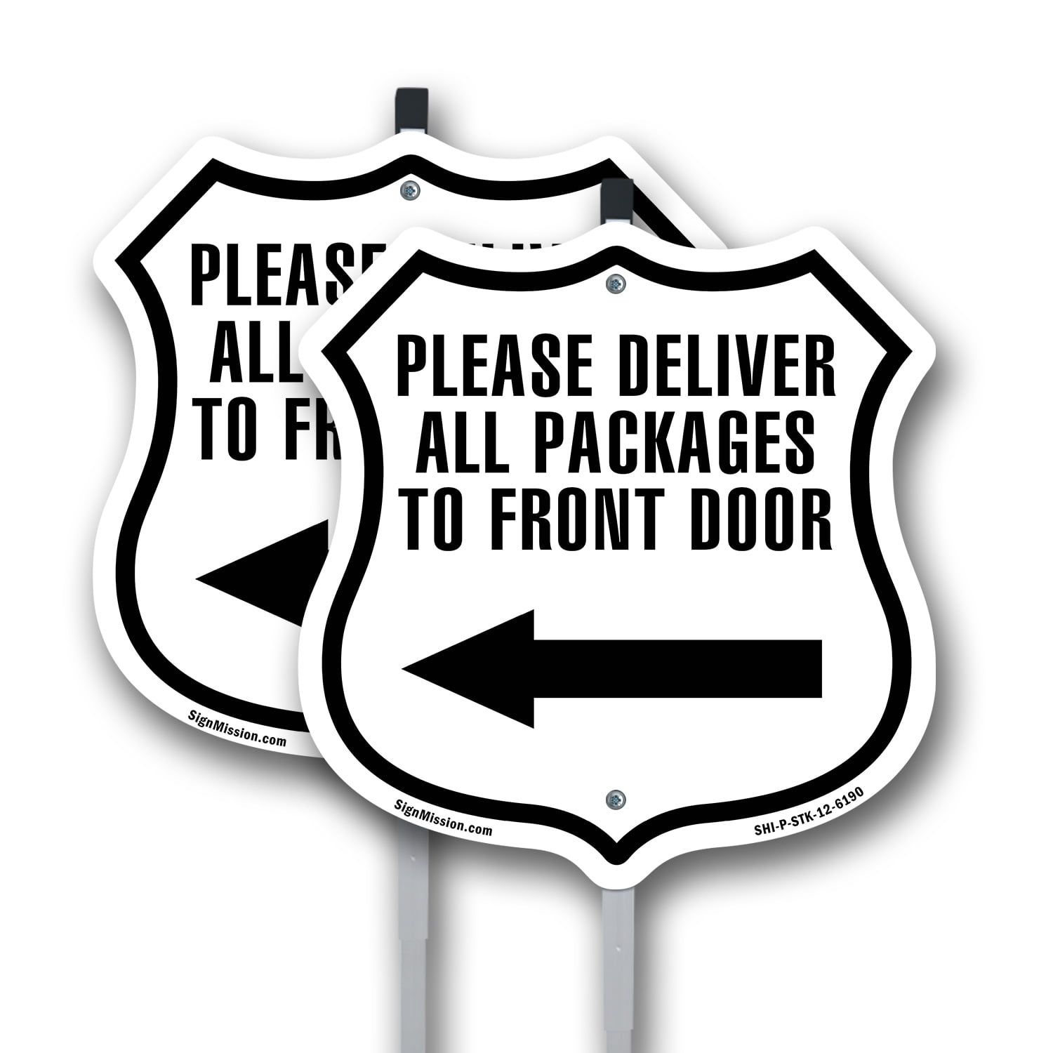 Please Deliver All Packages To Front Door Left (2 Pack) 12 inch X 12 ...