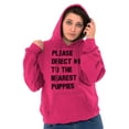 thumbnail image 1 of Please Direct Me Nearest Puppies Hoodie Sweatshirt Women Brisco Brands S, 1 of 6