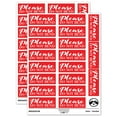 thumbnail image 1 of Please Do Not Bend Artwork Photographs Sticker Set - Red - Matte Finish - 2.00" Large, 1 of 7